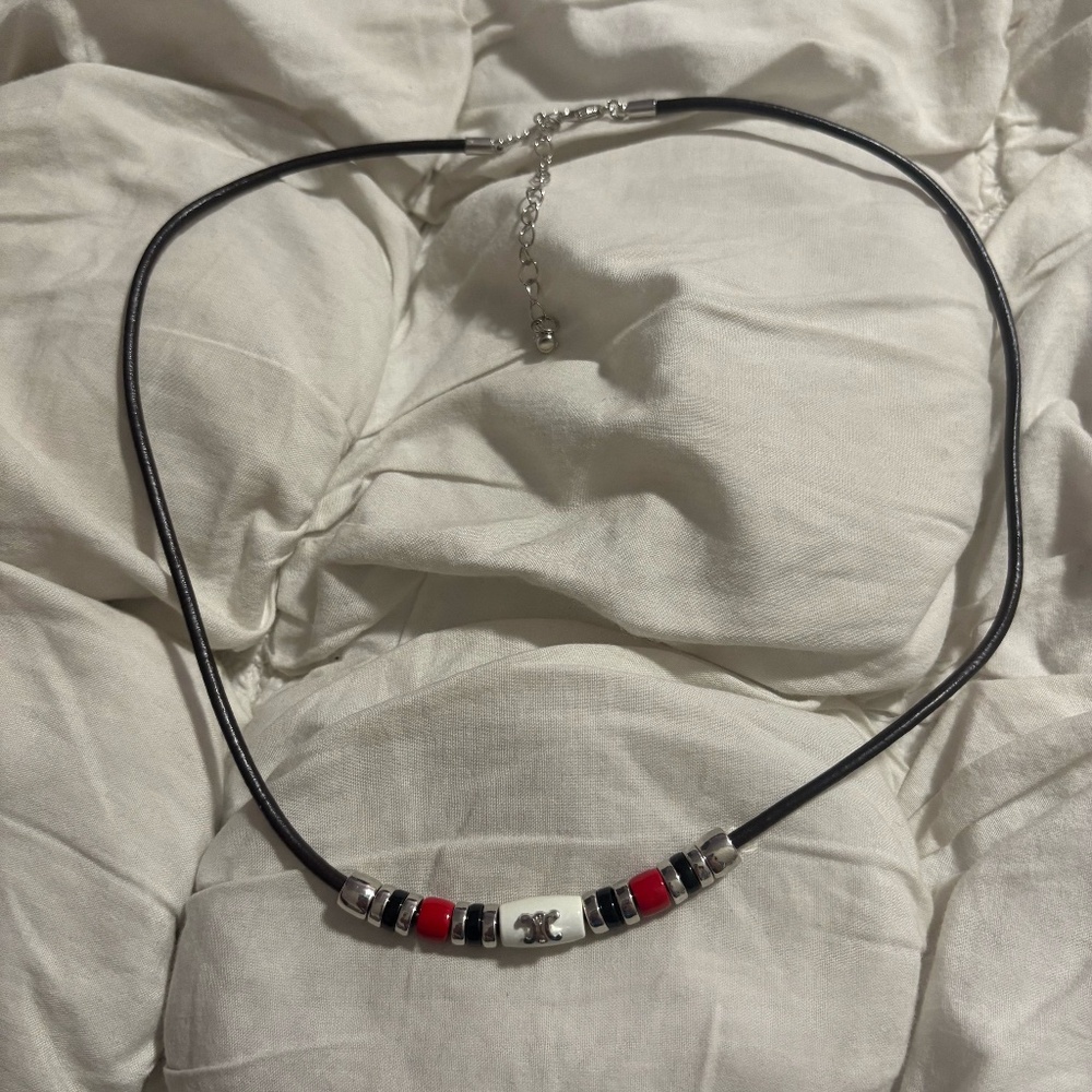 🏎️✨ Sporty Moto Cord Bead Necklace